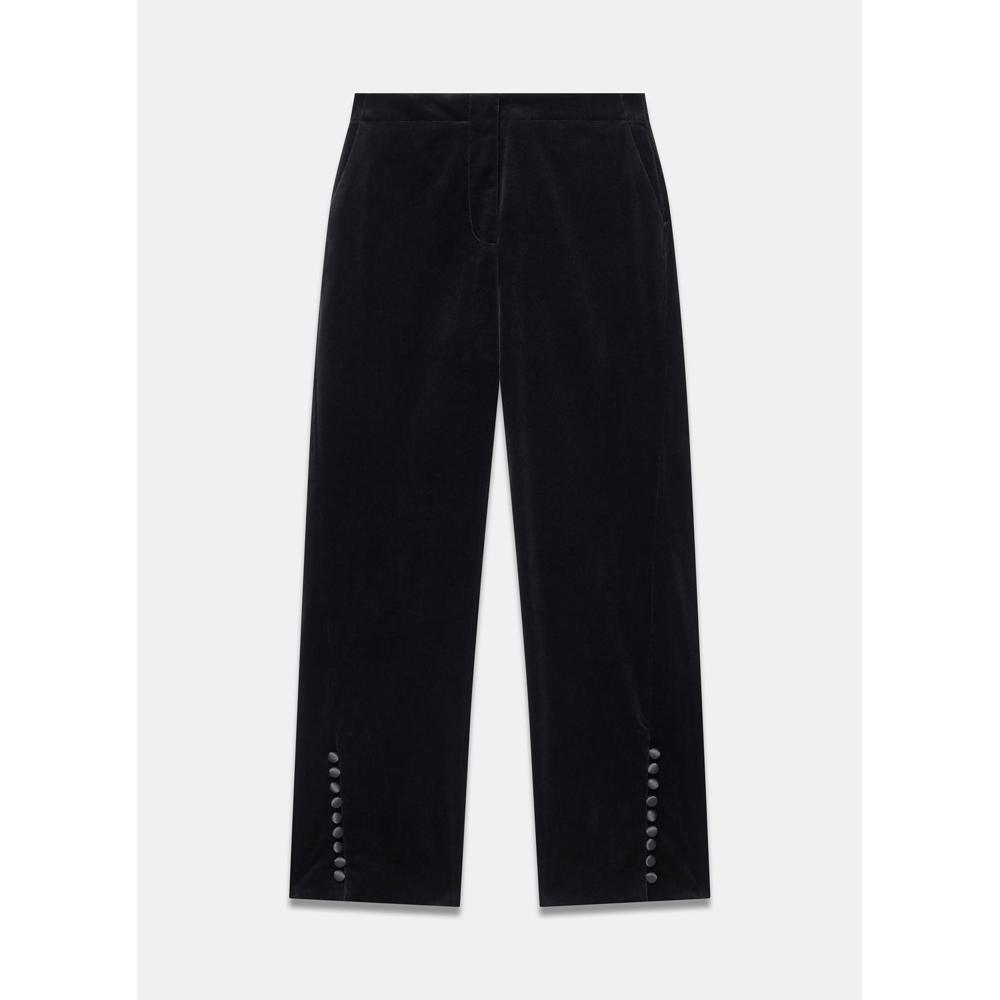 Mint Velvet Black Velvet Straight Leg Trousers